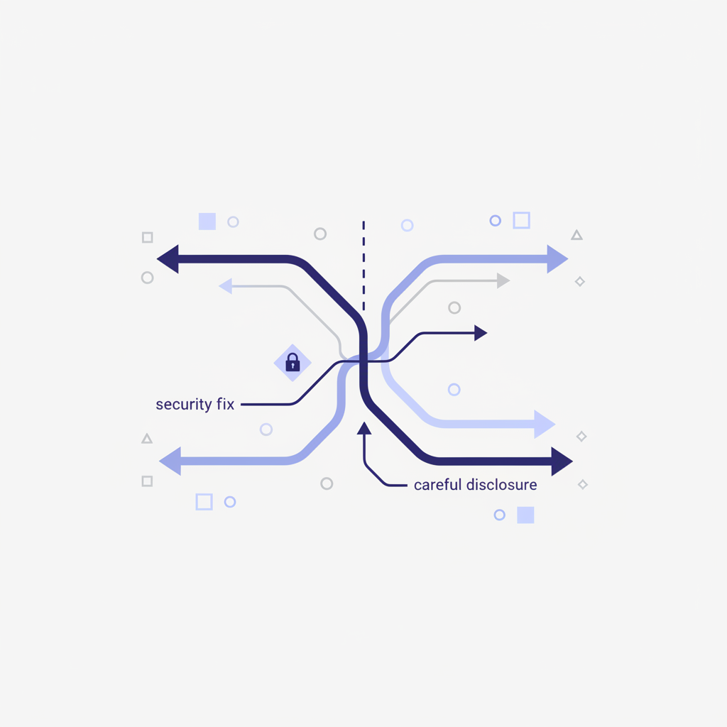PR Description for Security Fix — Disclose Carefully — illustration