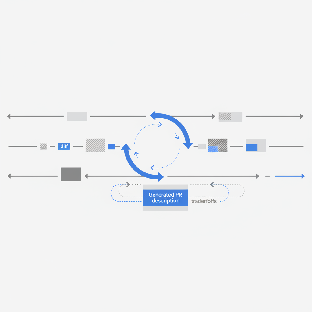 PR description from commit messages — tradeoffs — illustration