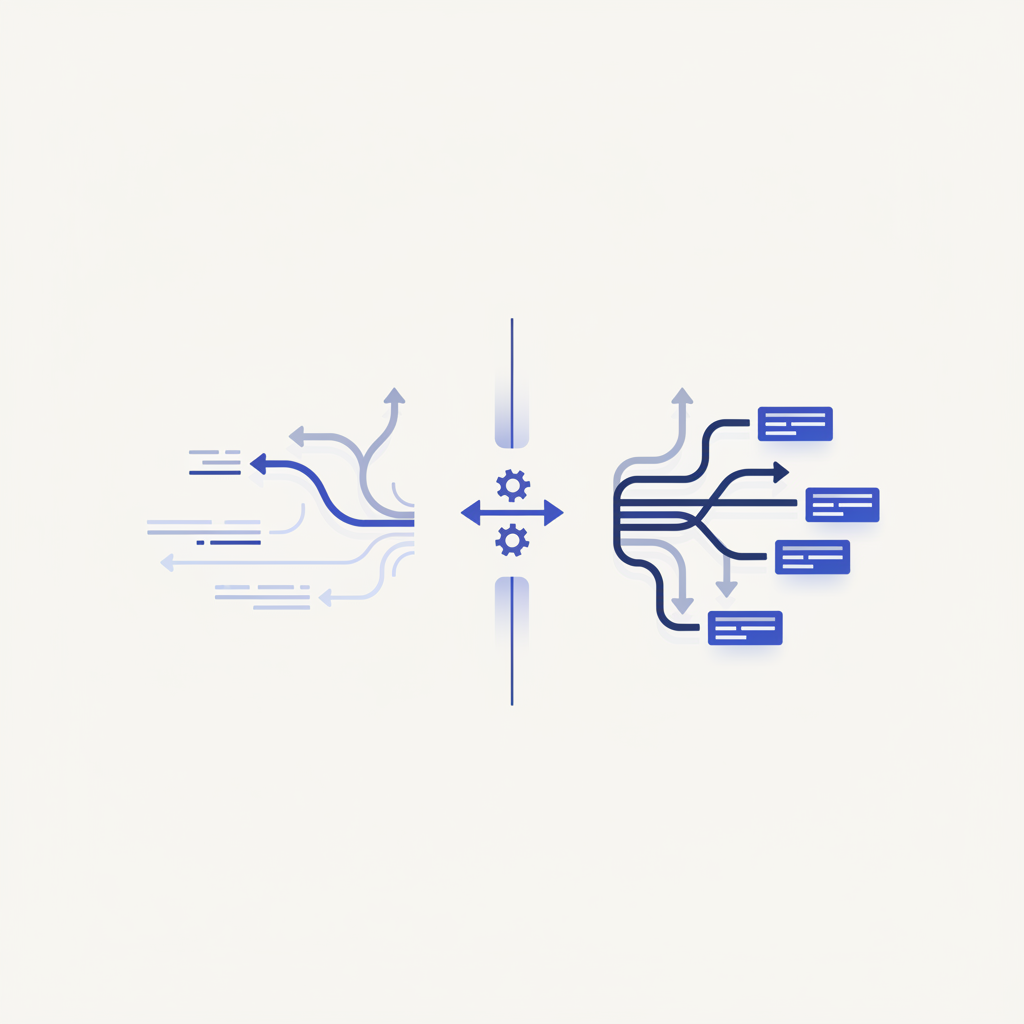 Pullscribe for Startups vs. Enterprise Automation: A Pragmatic Look — illustration
